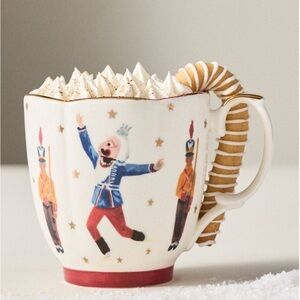 Anthropologie New York City Ballet Stoneware Mug Nutcracker Coffee Tea Mug Cup